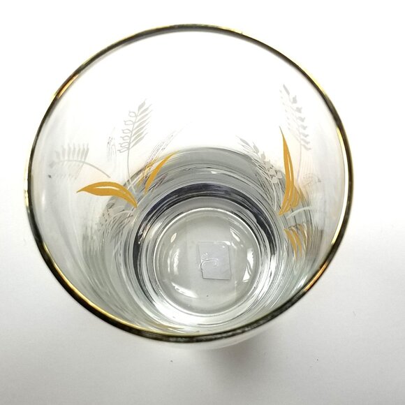 Libby Wheat Spray Cocktail Glasses, White and Gold Wheat Tumblers, Circa 1960 - Picture 4 of 15